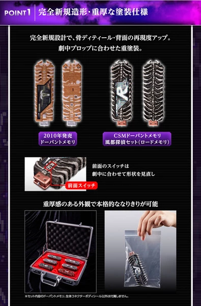 BANDAI FIGURE Dopant Memory Fuuto PI Edition Kamen Rider Replica Set - Image 9