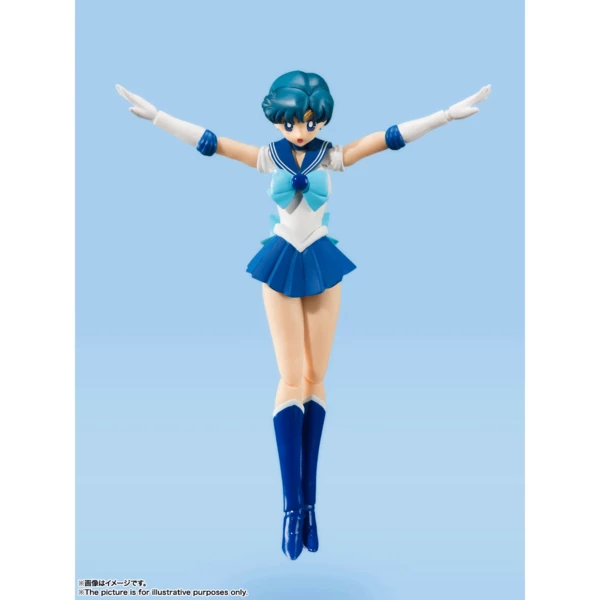 TAMASHII NATIONS Sailor Mercury Animation Color Ver Pretty Guardian Sailor Moon Figure - Image 4