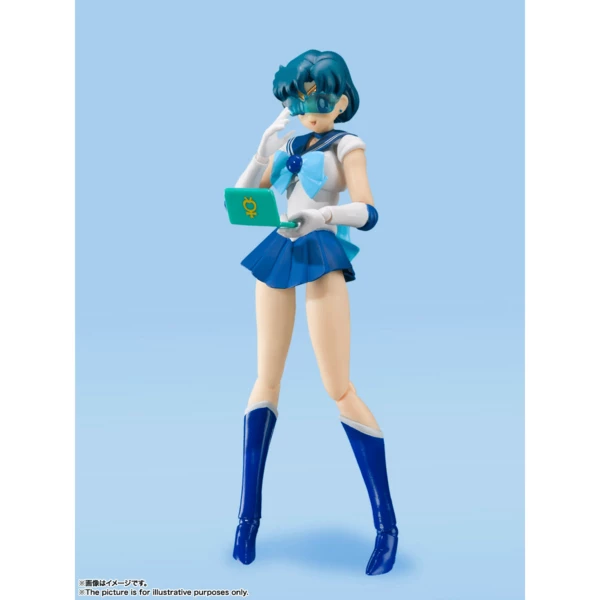 TAMASHII NATIONS Sailor Mercury Animation Color Ver Pretty Guardian Sailor Moon Figure - Image 5