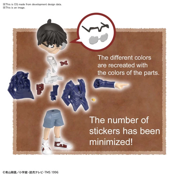 BANDAI FIGURE Conan Edogawa (Re-Run) Entry Grade Ver Case Closed Model Kit - Image 4