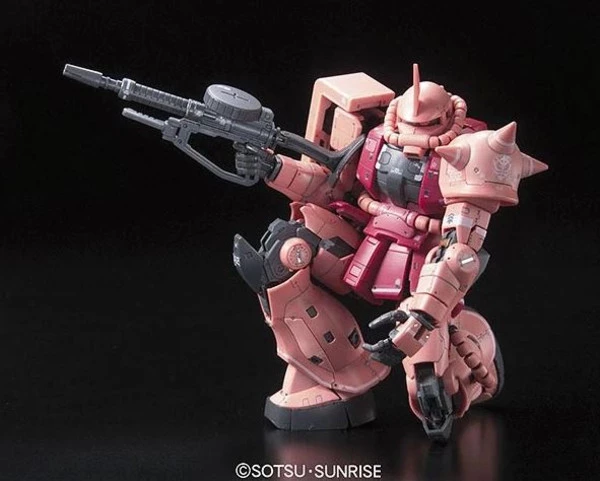 BANDAI FIGURE MS-06S Char's Zaku II Mobile Suit Gundam RG 1/144 Model Kit - Image 3