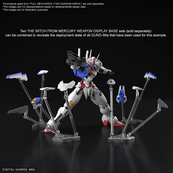 BANDAI FIGURE Aerial Mobile Suit Gundam The Witch From Mercury Full Mechanics 1/100 Model Kit - Image 10
