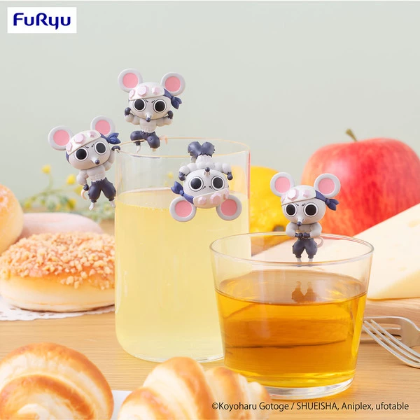 FURYU Muki Muki Mouse Demon Slayer Chokotto Hikkake Petit Figure 4-Piece Set - Image 10