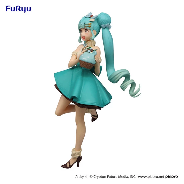 FURYU Hatsune Miku (Re-run) Chocolate Mint Ver SweetSweets Series Vocaloid Figure - Image 2