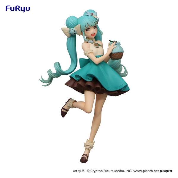 FURYU Hatsune Miku (Re-run) Chocolate Mint Ver SweetSweets Series Vocaloid Figure - Image 7
