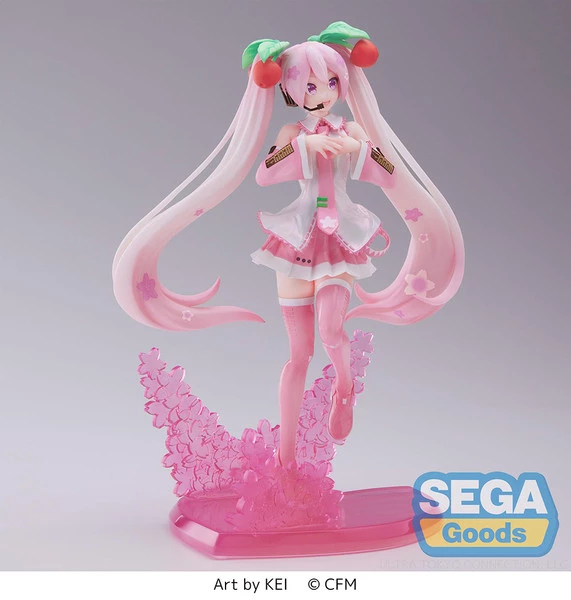 SEGA Hatsune Miku Sakura Miku 2023 Ver Vocaloid Luminasta Figure - Image 4