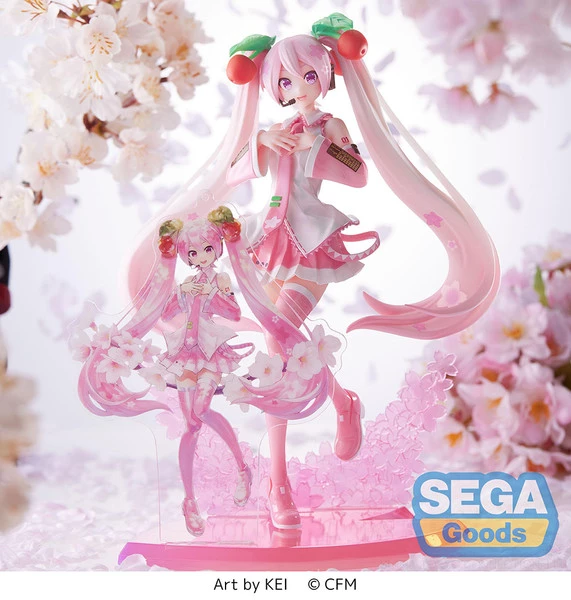 SEGA Hatsune Miku Sakura Miku 2023 Ver Vocaloid Luminasta Figure - Image 9
