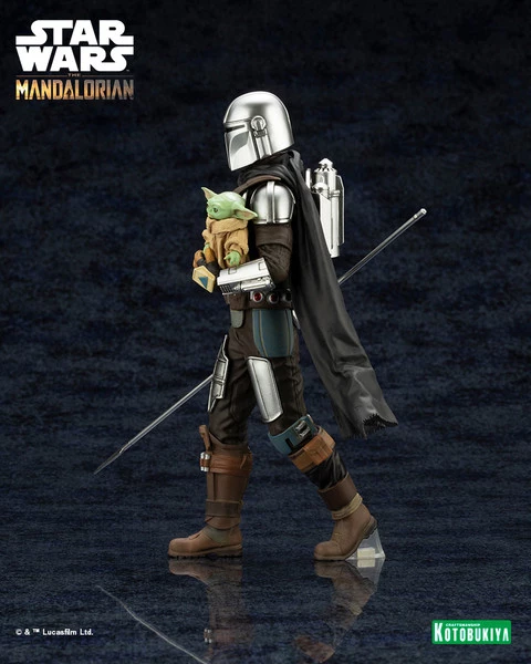KOTOBUKIYA Mandalorian & Grogu With Beskar Staff The Mandalorian ARTFX+ Figure - Image 3