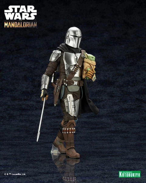 KOTOBUKIYA Mandalorian & Grogu With Beskar Staff The Mandalorian ARTFX+ Figure - Image 8