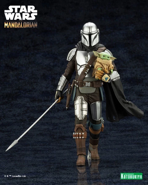 KOTOBUKIYA Mandalorian & Grogu With Beskar Staff The Mandalorian ARTFX+ Figure