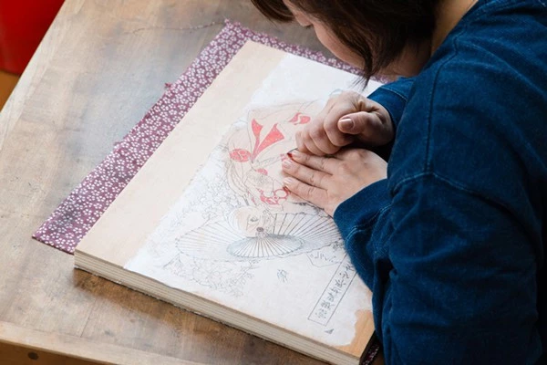 KADOKAWA Rem (Re-run) Re:ZERO Starting Life In Another World Ukiyo-e Woodblock Print (Import) - Image 4