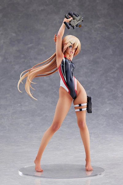 AMAKUNI Kouhai-chan Of The Swim Team Red Line Swimsuit Ver Arms Note Figure - Image 4