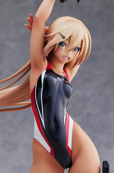 AMAKUNI Kouhai-chan Of The Swim Team Red Line Swimsuit Ver Arms Note Figure - Image 5