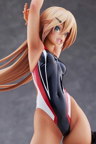 AMAKUNI Kouhai-chan Of The Swim Team Red Line Swimsuit Ver Arms Note Figure - Image 7