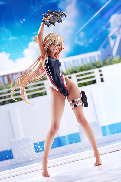 AMAKUNI Kouhai-chan Of The Swim Team Red Line Swimsuit Ver Arms Note Figure - Image 10