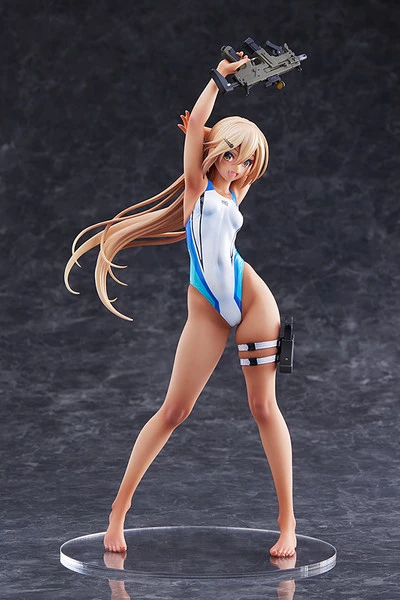 AMAKUNI Kouhai-chan Of The Swim Team Blue Line Swimsuit Ver Arms Note Figure