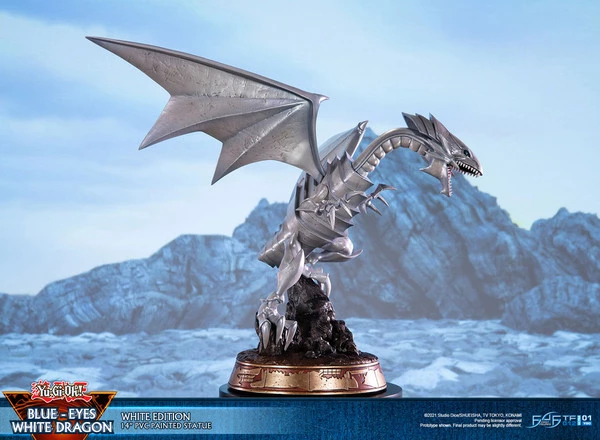 FIRST 4 FIGURES Blue-Eyes White Dragon White Variant Ver Yu-Gi-Oh! Statue - Image 8