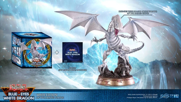 FIRST 4 FIGURES Blue-Eyes White Dragon White Variant Ver Yu-Gi-Oh! Statue - Image 10