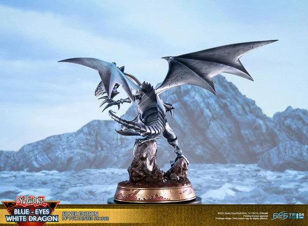 FIRST 4 FIGURES Blue-Eyes White Dragon Silver Variant Ver Yu-Gi-Oh! Statue - Image 5