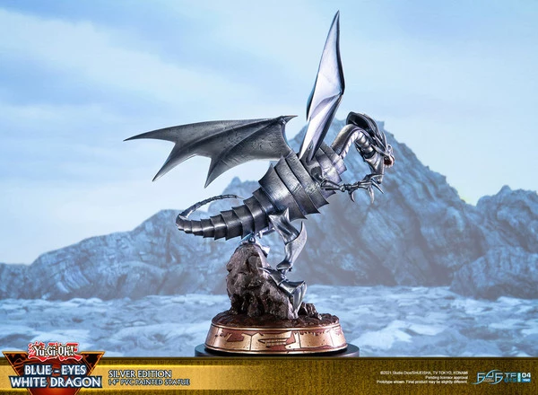 FIRST 4 FIGURES Blue-Eyes White Dragon Silver Variant Ver Yu-Gi-Oh! Statue - Image 7