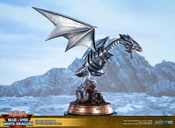 FIRST 4 FIGURES Blue-Eyes White Dragon Silver Variant Ver Yu-Gi-Oh! Statue - Image 8