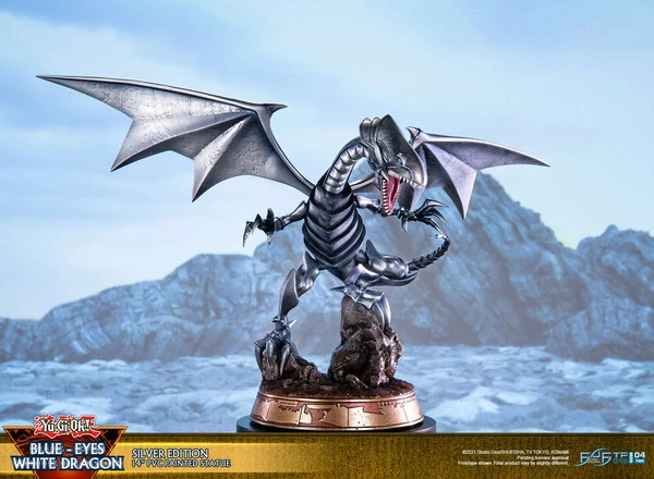 FIRST 4 FIGURES Blue-Eyes White Dragon Silver Variant Ver Yu-Gi-Oh! Statue - Image 9