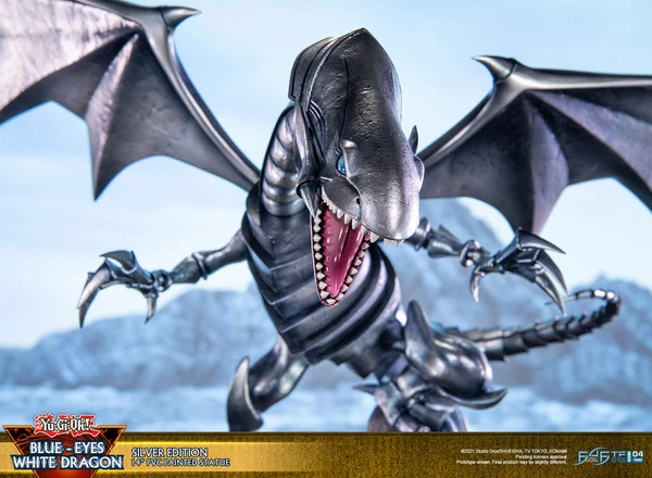 FIRST 4 FIGURES Blue-Eyes White Dragon Silver Variant Ver Yu-Gi-Oh! Statue - Image 17