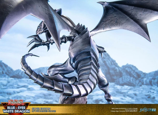 FIRST 4 FIGURES Blue-Eyes White Dragon Silver Variant Ver Yu-Gi-Oh! Statue - Image 19