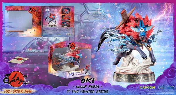 FIRST 4 FIGURES Oki Wolf Form Ver Okami Figure - Image 2