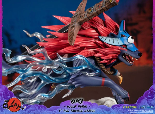 FIRST 4 FIGURES Oki Wolf Form Ver Okami Figure - Image 13