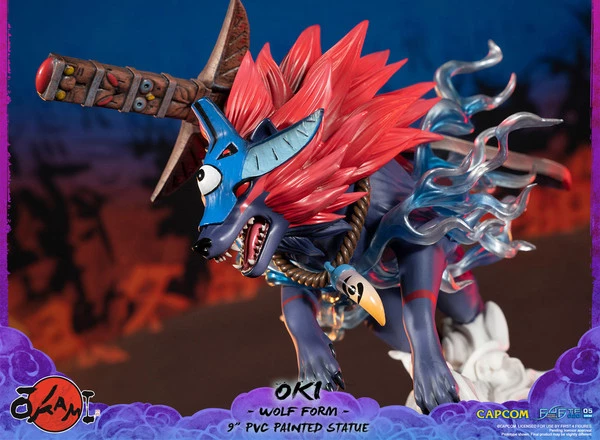 FIRST 4 FIGURES Oki Wolf Form Ver Okami Figure - Image 14
