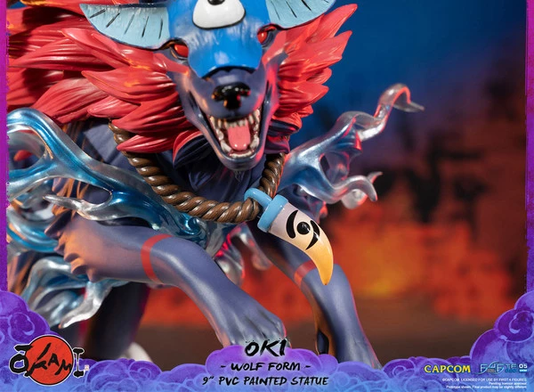FIRST 4 FIGURES Oki Wolf Form Ver Okami Figure - Image 19
