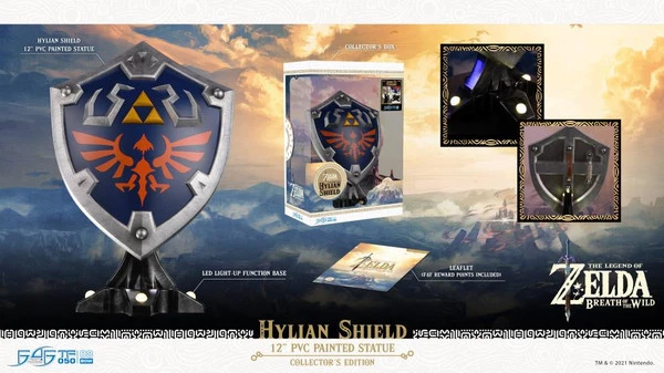 FIRST 4 FIGURES Hylian Shield The Legend Of Zelda Breath Of The Wild Collectors Edition Statue - Image 2