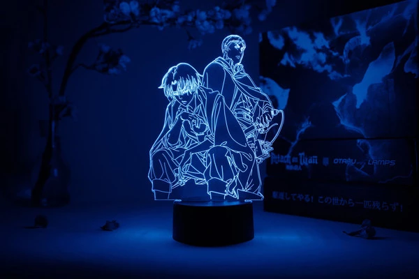 OTAKU LAMPS Levi And Erwin Smith Attack On Titan Otaku Lamp