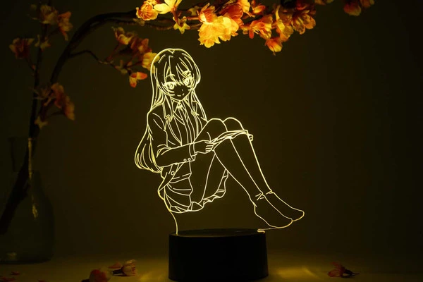 OTAKU LAMPS Mai Sakurajima In School Uniform Rascal Does Not Dream Of Bunny Girl Senpai Otaku Lamp